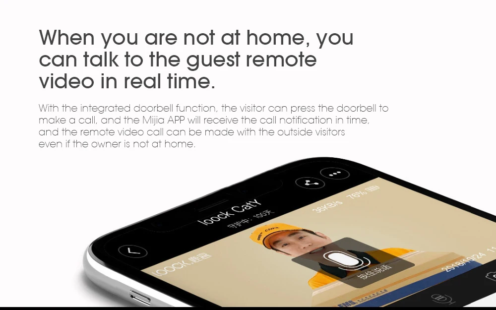 Loock Smart Doorbell Cat Eye Support APP Control 