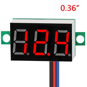 

EAFC Mini 0.36 inch DC 0-100v 3 bits Digital Red LED Display Panel Voltage Meter Voltmeter tester