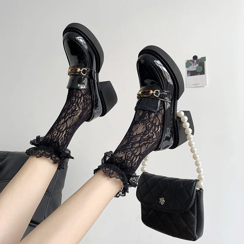 Туфли Kawaii Mary Janes женские туфли в стиле &quotЛолита&quot на платформе со звездами для