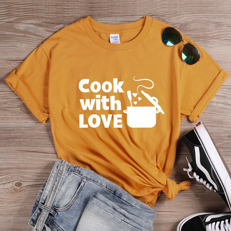 ONSEME Cook футболка с любовным письмом и принтом женская уличная футболка с круглым вырезом Эстетическая одежда топы с короткими рукавами для жены Q-909