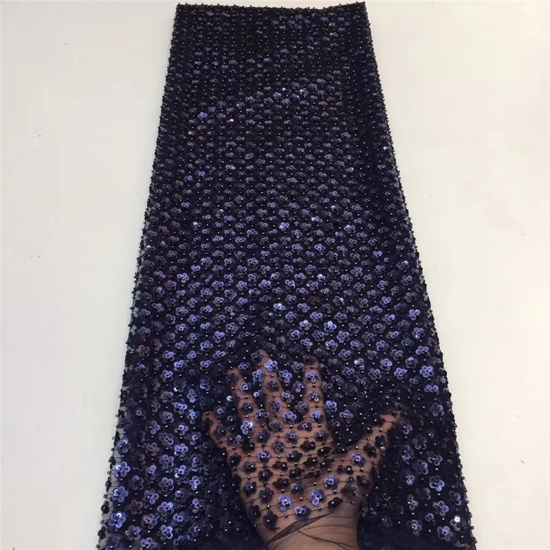 Кружевной топ с блестками африканская кружевная ткань французский вуаль Вышитое