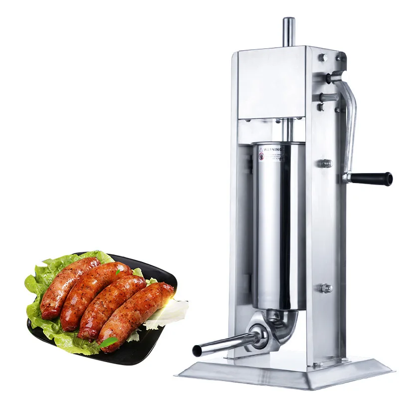  Stainless Steel Sausage Stuffer 2 Speed Vertical Syringe Manual Sausage Filling Machine Maker Homem - 4000480795185