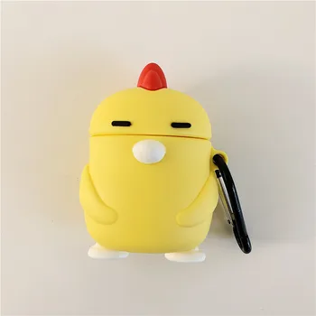 

cute cartoon yellow chick chicken bluetooth wireless earphone cover for apple airpods protective case BIA721