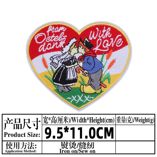 Oeteldonk Embroidered Patches for Clothing Emblem Embroidery Patch on Clothes Frog Carnival for Netherland  Ironing Badge G B2147