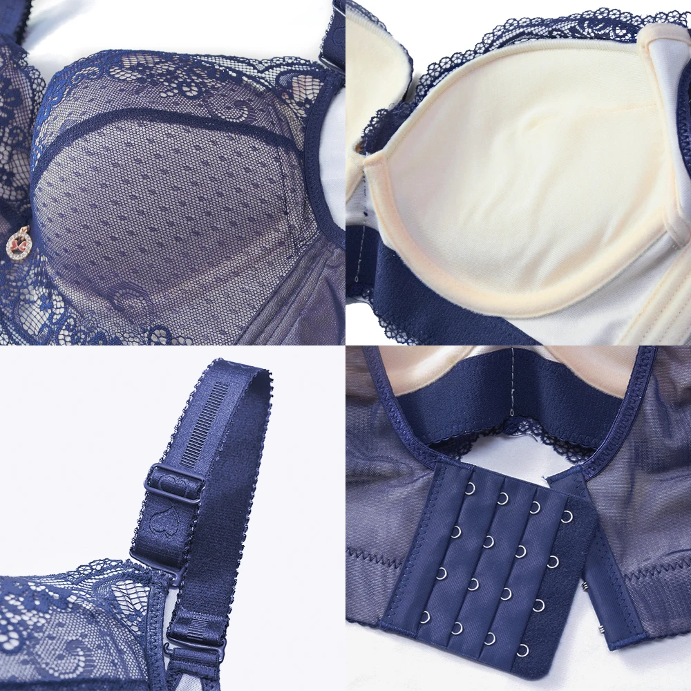 womens bra Push Up Padded Bras Women Lace Plus Size Add Two Cup Underwire Brassiere A B C Cup Sexy Female Lingerie