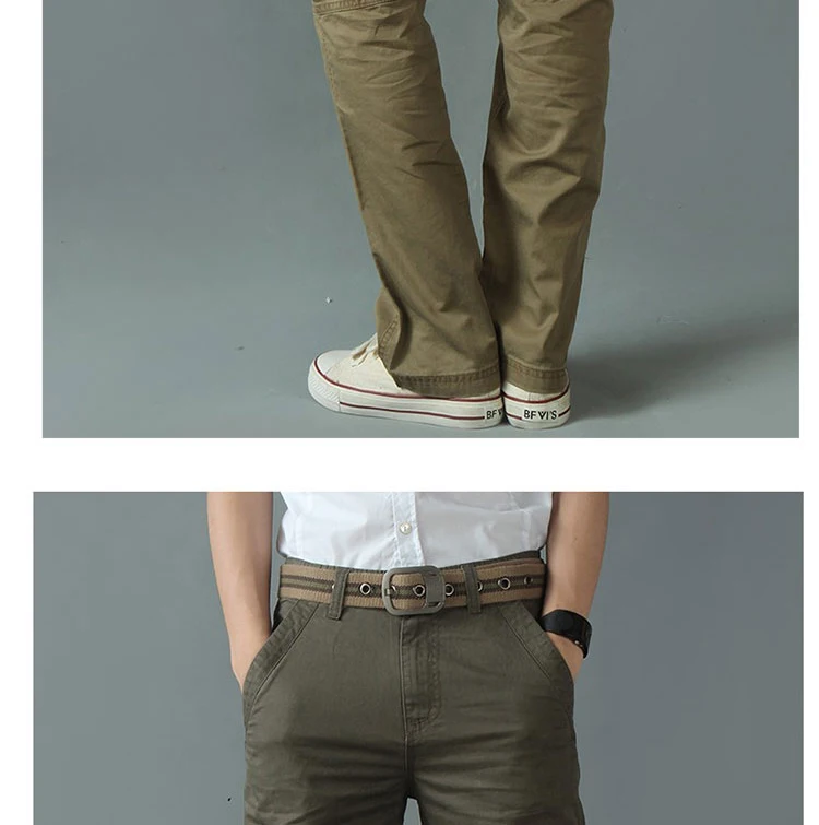 New Men's Cargo Pants Casual Overalls 100% Cotton Straight Cut Male City Military Tactical Pants