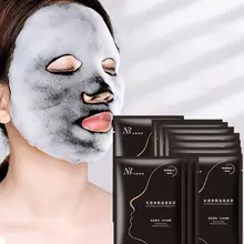 Бамбуковый Уголь черная маска пузырьковая Маска увлажняющий крем для очищения пор носа контроль масла гидратация маска для лица 1 шт