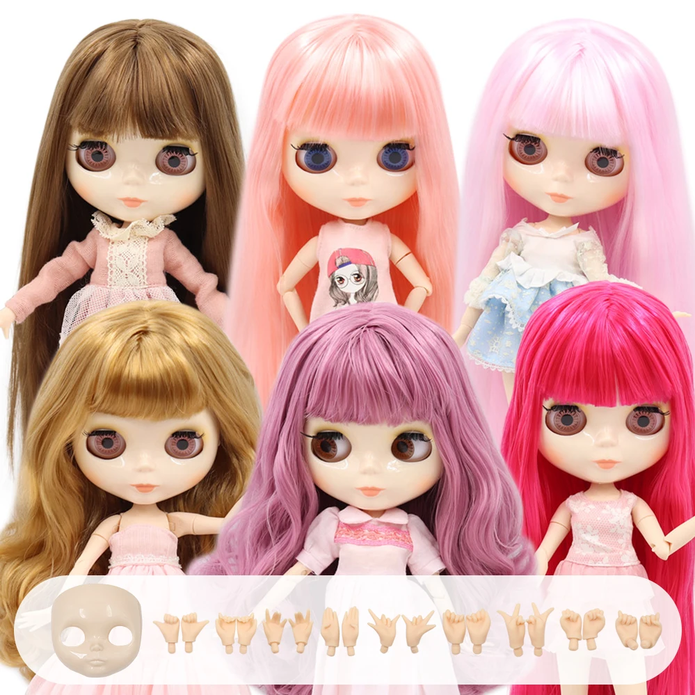 Ледяная кукла Blyth, телесный шарнир, 30 см, игрушки BJD, белое блестящее лицо с дополнительными руками, AB и Лицевая панель, 1/6, сделай сам, модные куклы, подарок для девочки|Куклы|   | АлиЭкспресс