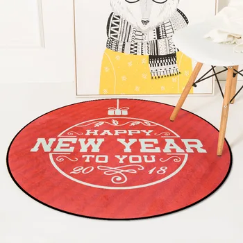 

Cartoon New Year round Mat Bedroom Living Room Coffee Table Room Hanging Basket Garden Blanket Computer Chair Mat