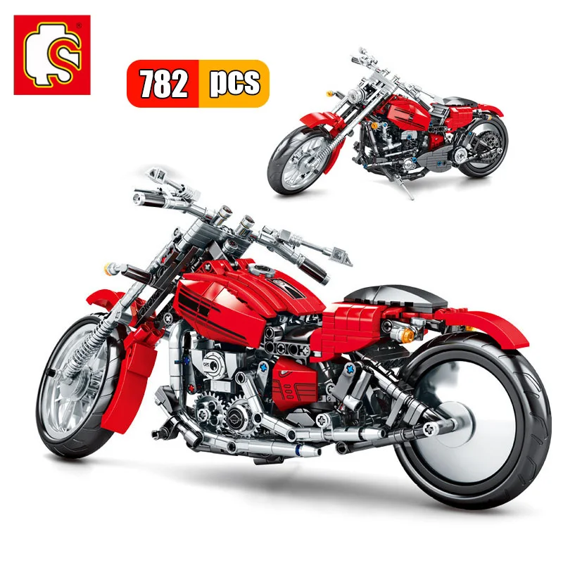 782 pcs Building Blocks Set Toys Bricks Motorcycle Off-road Vehicle Model Gift