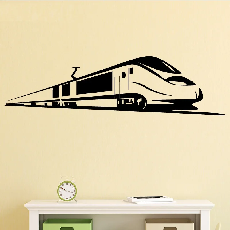 Bullet Train Wall Stickers Home Decor Removable Living Room Backgurand Decorationself Adhesive Wallpaper Accessories WL159 | Дом и сад