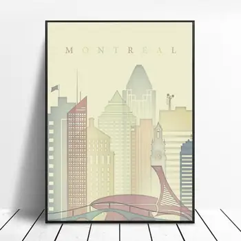 

Montreal Canada Skyline Canvas Painting Wall Art Pictures Prints Home Decor Wall Poster Decoration for living Room