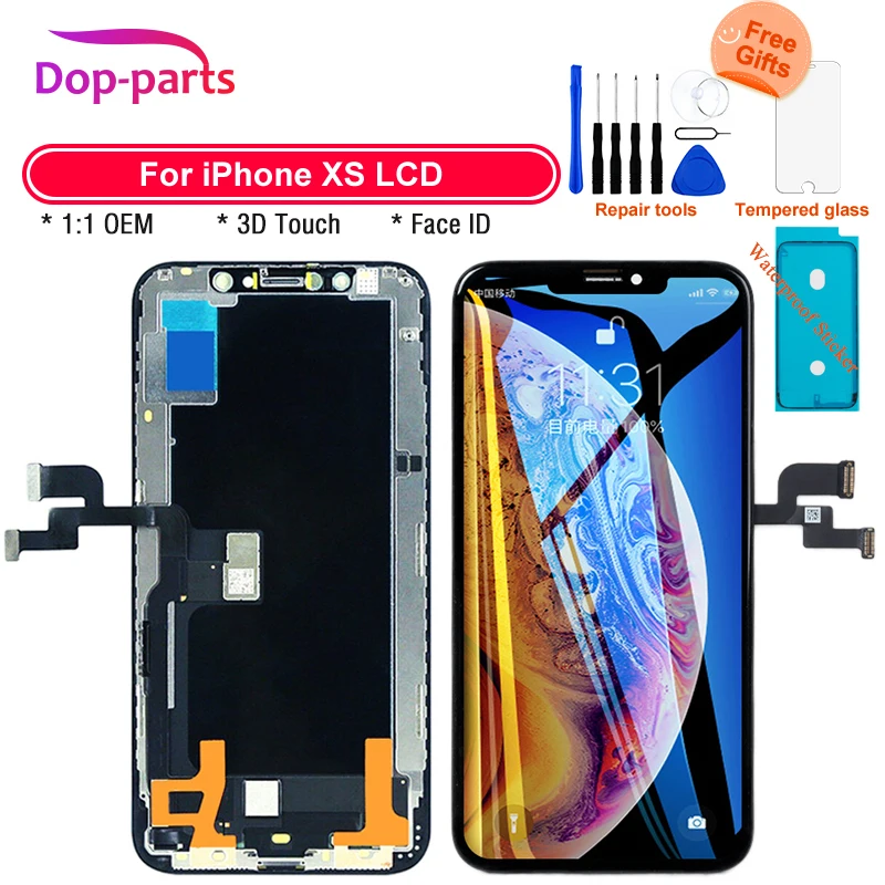 ЖК дисплей для iPhone XS OEM сенсорный экран с 3D цифровым преобразователем в сборе TFT