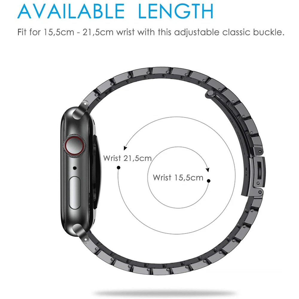 Для apple watch series 5 4 40 мм 44 полосы из нержавеющей стали, сменный ремешок для наручных часов iWatch 1/2/3 38 мм 42 мм кабель-браслет на запястье
