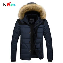 New Arrival Warm Winter Jacket Men Hooded Casual Slim Parka Brand Men's Coat Warm Down Plus size M-5XL