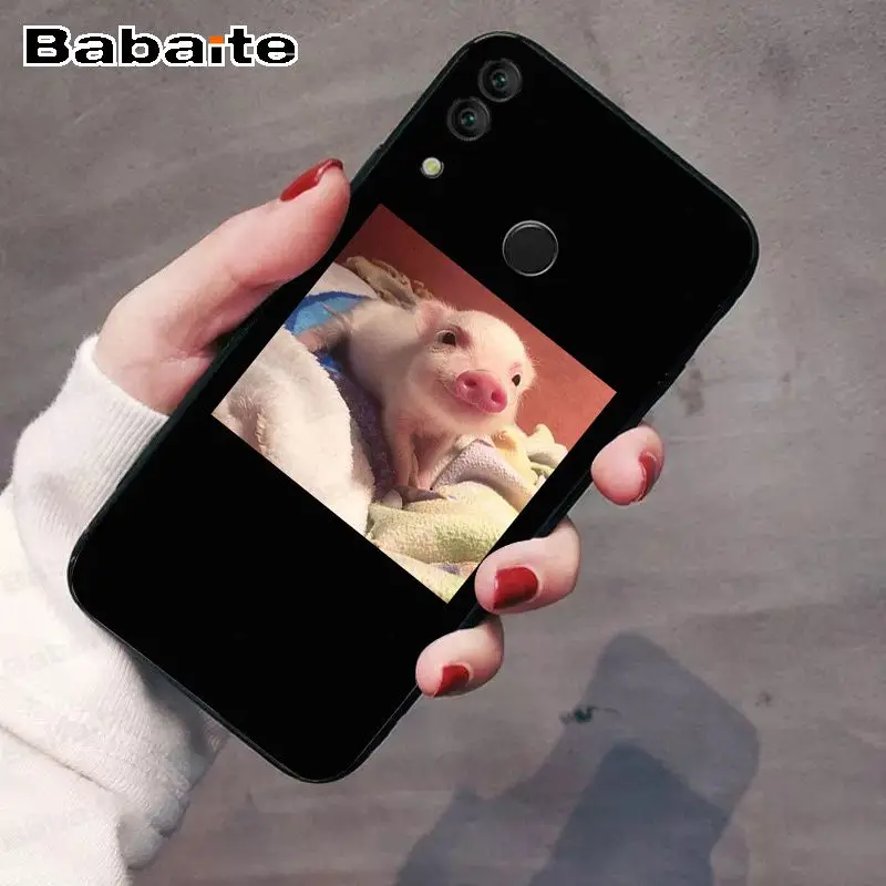 Lucu Merah Muda Babi Hewan Peliharaan Pola Lembut Aksesoris untuk Huawei Honor 8x Y6 Y7 Y9 P20pro P30pro P20lite kasus Ponsel