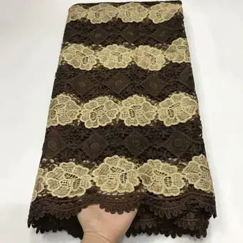 

High Quality African Guipure Cord Lace Fabric Latest Nigerian French Network Cord Lace Fabric With Stones For Dress df15-61