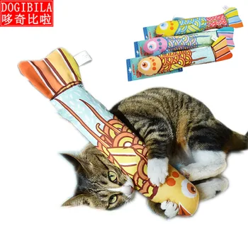 

New Catgrass Pet Cat Toy Pillow-clicking Paper Cat Mint Fish Cat and cat amusement products kitten