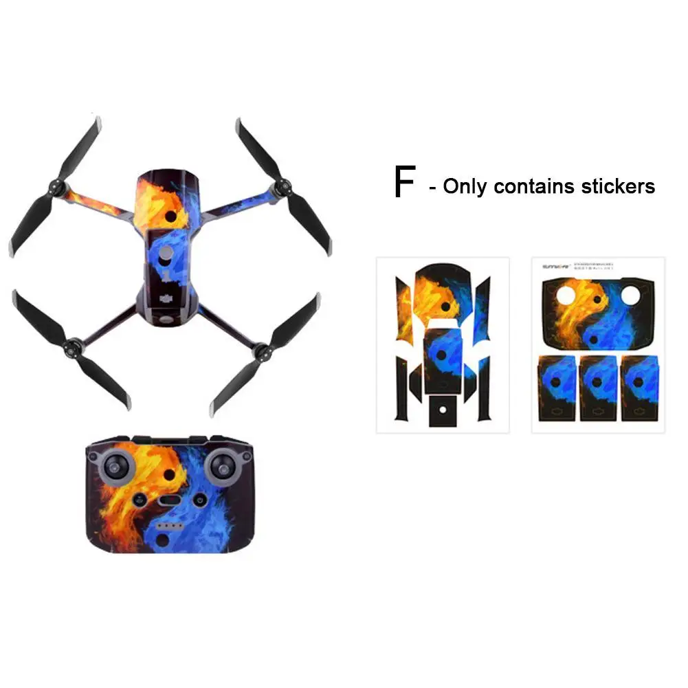 Todo o Conjunto Decalques da Pele à Prova Protetor de Controle Remoto para Dji Mavic Adesivos Dwaterproof Água Corpo Braço Acessórios ar 2 Pvc 20 Material escolar e de escritório
