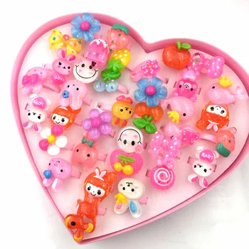 

36 Pcs/lot cute candy color cartoon style girl ring lot