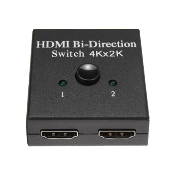 

MAYITR HDMI Splitter 4K HDMI Adapter 1in-2out or 2in-1out Bidirectional Switcher for DVD Laptop TV Boxes Monitor