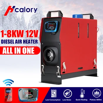 

All In One 12V 1KW-8KW Air diesels Heater One Hole Car Heater For Trucks Motor-Homes Boats Bus +LCD key Switch+English Remote