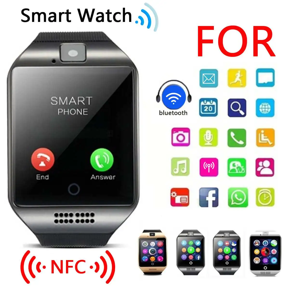 Smart Watch With Camera bluetooth Support SIM TF Card Slot Fitness Activity Tracker Sport Watch For Women Men Kid