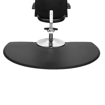 

3ft x 5ft Salon & Barber Shop Chair Mat Anti-Fatigue Floor Mat - Black Semi Circle-5/8in.Thick