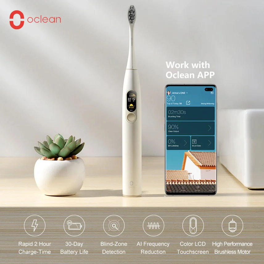 Глобальная версия Oclean X Sonic электрическая зубная щетка IPX7 Ultra sonic Автоматическая