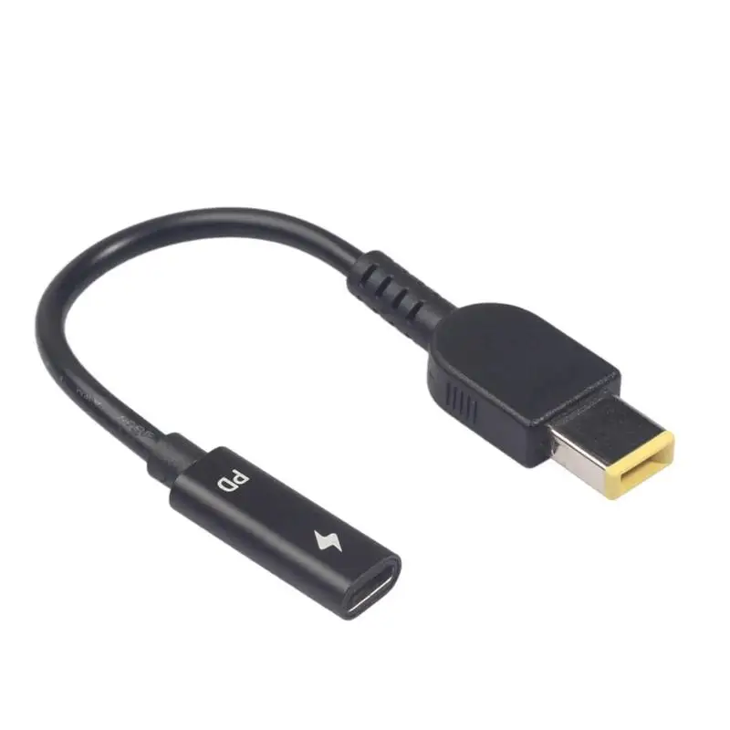 

Type-C Female to Square DC Male Plug PD Charging Cable for Lenovo Thinkpad