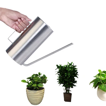 

1500ML Stainless Steel Watering Kettle Watering Can Flower Gardening Tool Long Mouth Succulent Watering Device (Silver)