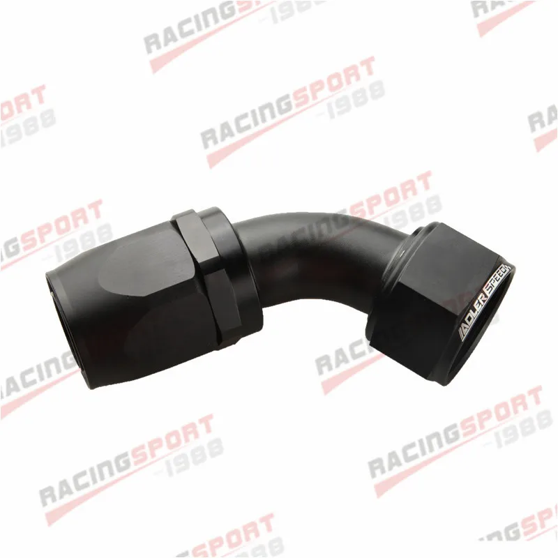 AN20 AN-20 20AN Straight 0°/45°/90°/180° Degree Swivel Oil Fuel Line Hose End Fitting Adaptor BLACK