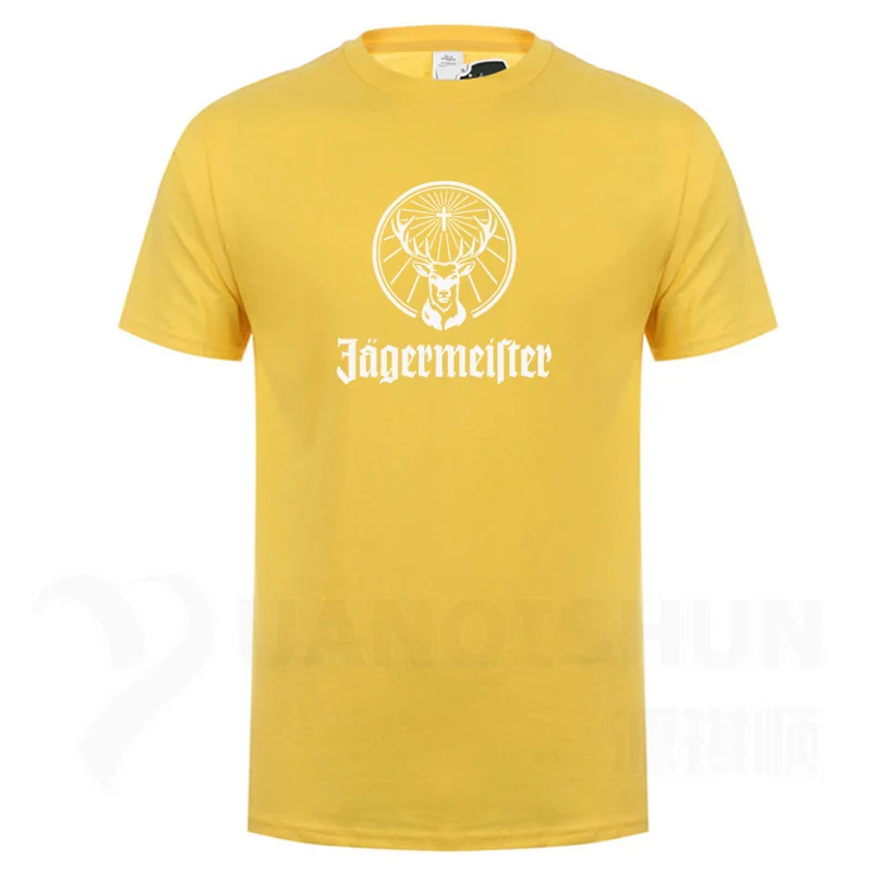 Yellow 1 Мужская футболка с логотипом Jagermeister Music Tour, высокое качество, модная эксклюзивная футболка из хлопка, 16 цветов, унисекс, уличная одежда, Harajuku - Цвет: Yellow 1