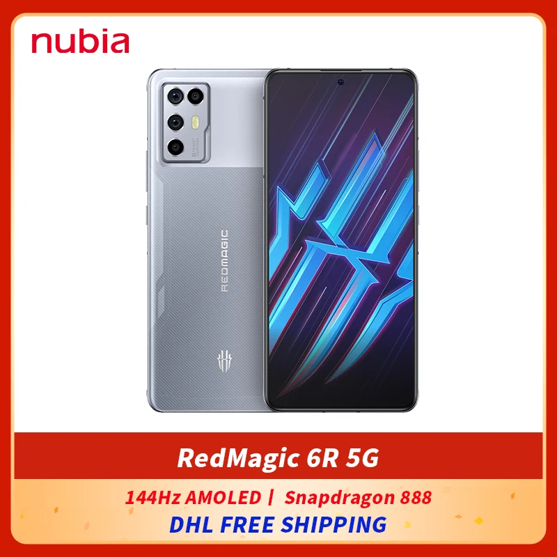 Смартфон RedMagic 6R телефон с экраном 6 67 дюйма AMOLED процессор Snapdragon 165 камера 64 мп