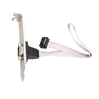 

Motherboard RS232 DB9 Pin Com Port Ribbon Serial Cable Connector Bracket