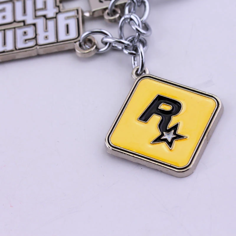 Горячая Распродажа игры PS4 GTA V большой брелок Theft Auto 5 Xbox ПК с эмблемой Rockstar для