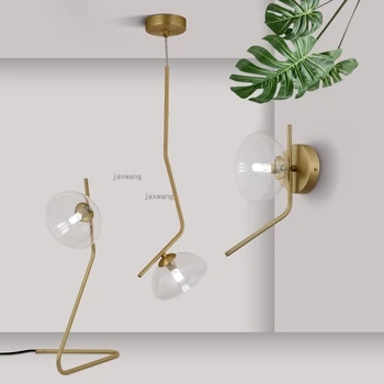 

Modern LED Lustre Glass Pendant Lights Nordic Simple Beside Lamp Bedroom Hanging Lamps Sconces Suspension Light Fixtures