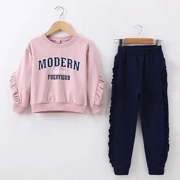

Children Clothes Autumn Winter Baby Girls Clothes Set Letter Tops+Pants Tracksuit Suit Kids Outfits For Baby Girls 8 10 12 Years