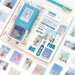 120pcs/box Cute Washi Paper Stickers Fashion Style DIY Decorations for Scrapbooking Notebook Gift Tags Labels Kawaii Stationery