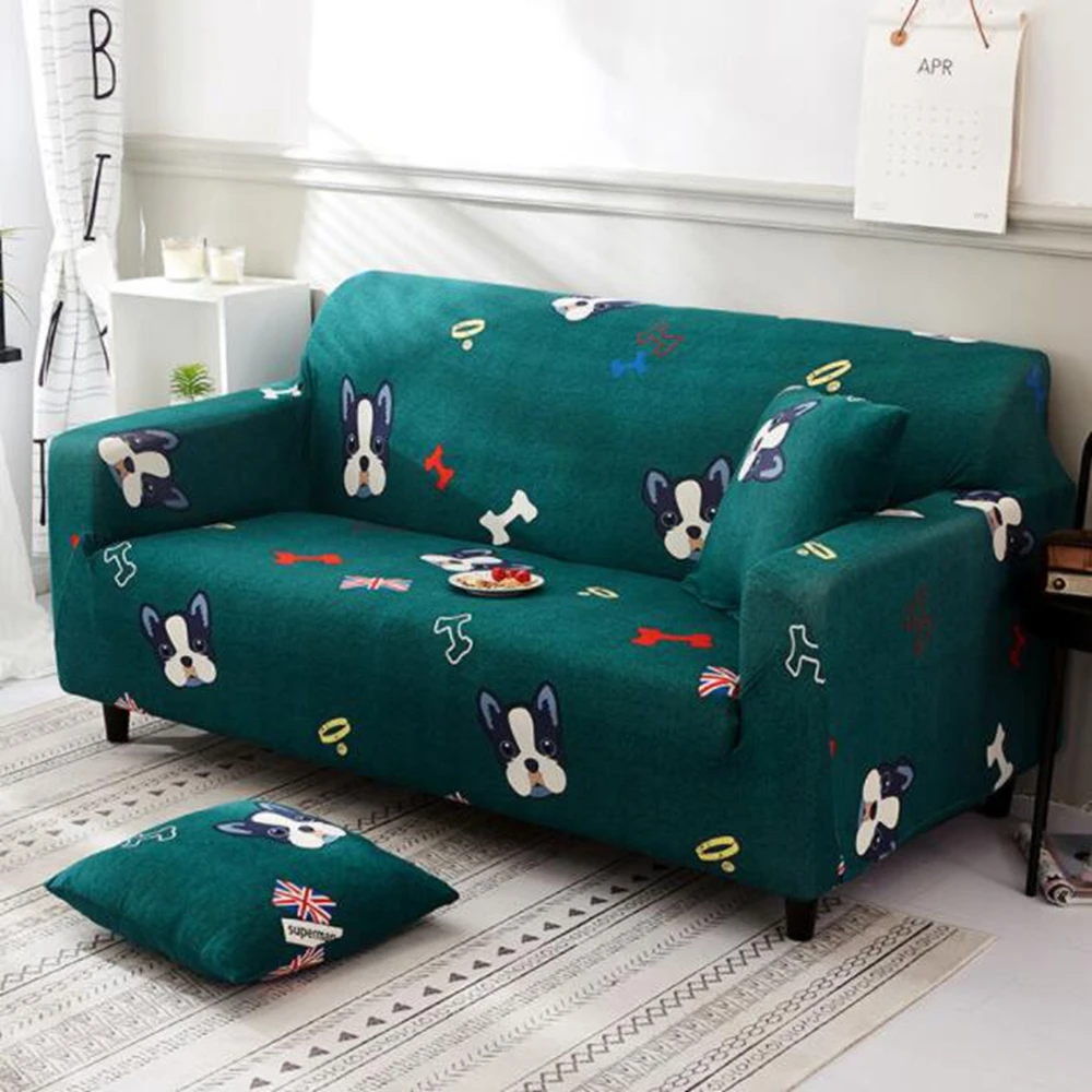 Geometric/ Cartoon Sofa Elastic Stretch Universal Sofa Covers Sectional Throw Couch Corner Cover Cases for Furniture Armchairs