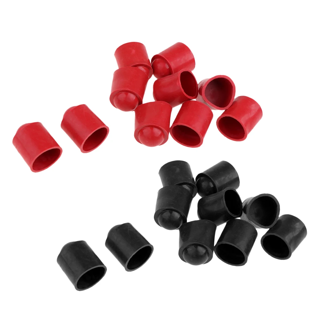 10 Count Pool Cue Tip Cover Protective Cap Billiard Stick Rubber Protector Cues Accessories