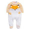 Unisex Spring Autumn Newborn Baby Rompers Pjiamas Infant Onesies Velvet Warm Jumpsuit Baby Boys Overalls Toddler Girls Clothing 2