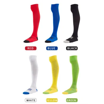 1 Paar Antislip Katoen Lange Voetbal Sokken Antislip Sport Voetbal Enkel Been Shin Guard Compressie Protector Voor Mannen