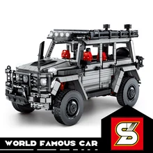 SY BLOCK – voiture de sport en briques, modèle de bricolage, jouets pour garçons, voitures de course, cadeau pour enfants, véhicule Benz G Speed racer SUV