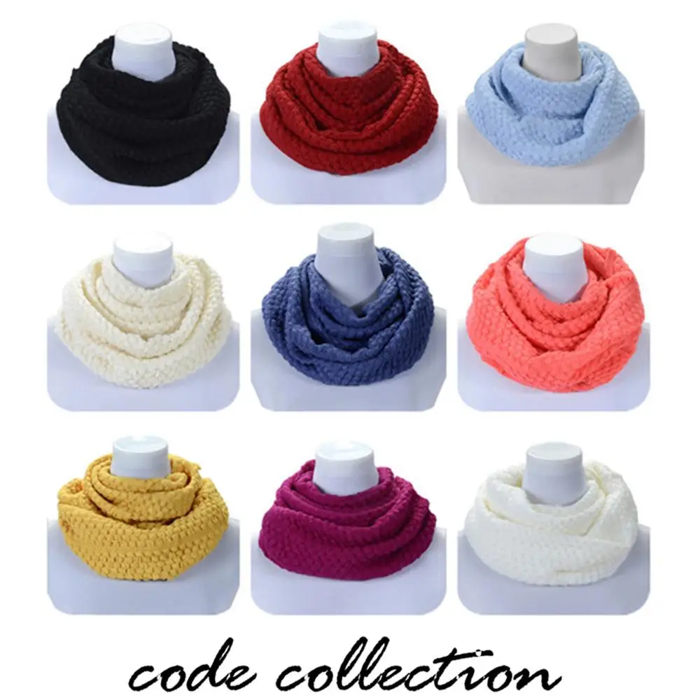 

New Corn Shape Warm Winter Scarf For Ladies Women Scarves Knitted Women Fashion Neck Wool Cashmere Scarves Pashmina O Ring Scarf