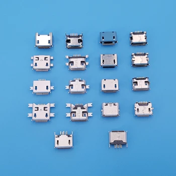 

90Pcs Micro USB 5Pin Female Socket 9 Models Each Type 10Pcs PCB Solder Connector