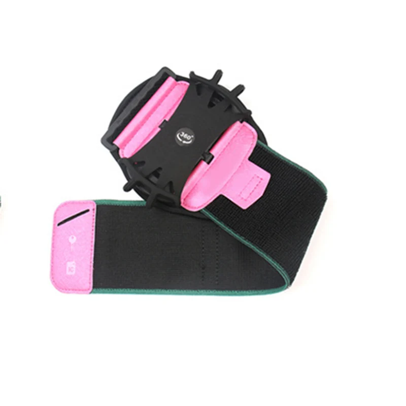 non-detachable pink Популярный универсальный дышащий вращающийся спортивный браслет для спортзала, бега, мобильного телефона - Цвет: non-detachable pink