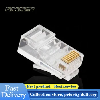 

20PCS/LOT Crystal Head RJ45 CAT5 CAT5E Modular Plug Gold Plated Network 8P8C