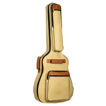 

SEWS-41 Inch Guitar Gig Bag Waterproof Thicken 8Mm Case Acoustic Folk Guitar Backpack with Shoulder Straps Pockets