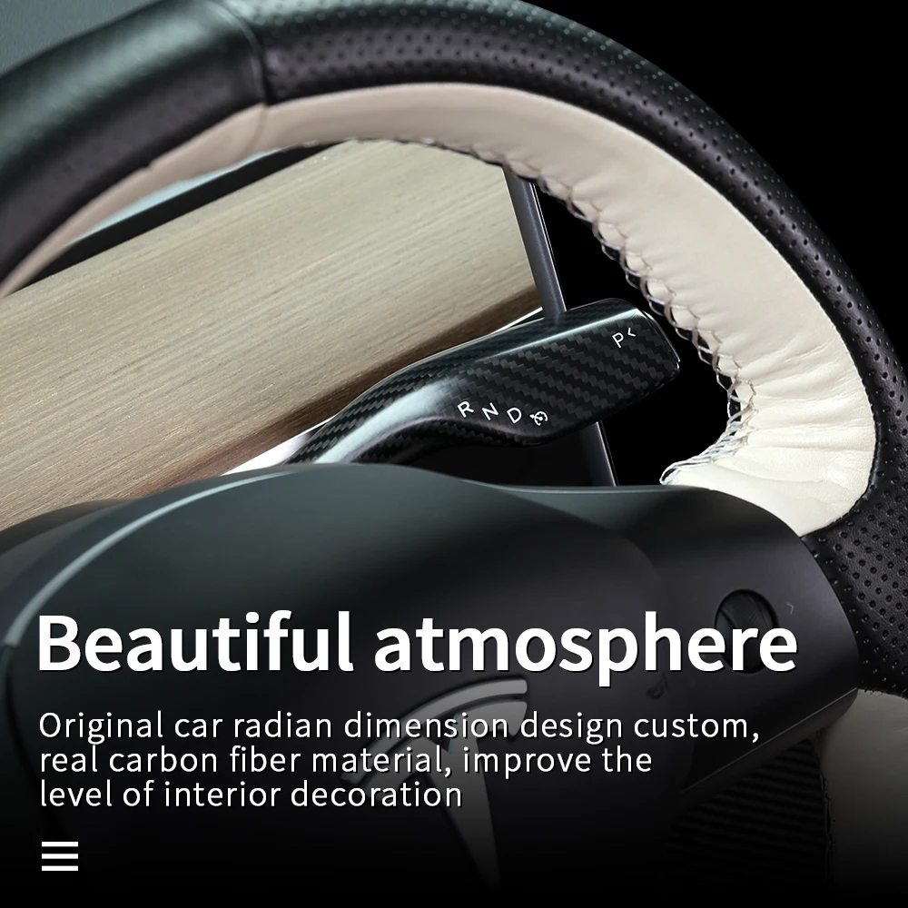 Carbon Fiber Wiper Shift Trim For Tesla Model 3 Accessories/ Accessories Model 3 Tesla Three tesla Model 3 Carbon Tesla Model Y